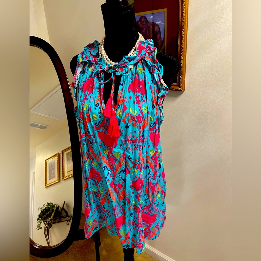 Women’s 3X sleeveless multicolored top
